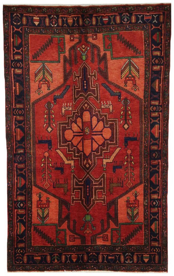 Orientteppich Perserteppich Hamadan 212 x 130 cm, Borento, rechteckig, Handgeknüpft von Borento