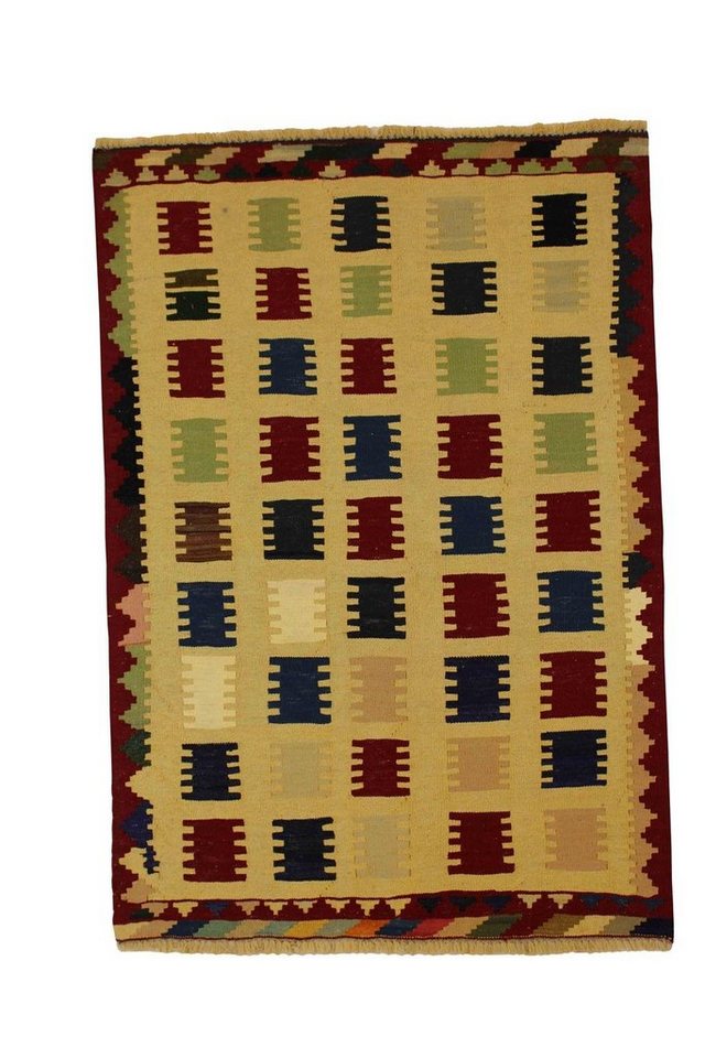 Orientteppich Perserteppich Kelim 145 x 100 cm, Borento, rechteckig, Höhe: 4 mm, Handgewebt von Borento