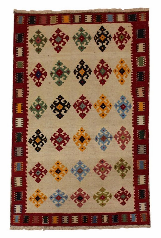 Orientteppich Perserteppich Kelim 160 x 101 cm, Borento, rechteckig, Höhe: 4 mm, Handgewebt von Borento