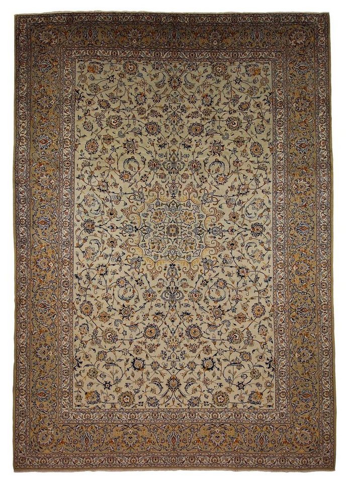 Orientteppich Perserteppich Keshan 375 x 264 cm, Borento, rechteckig, Höhe: 10 mm, Handgeknüpft von Borento