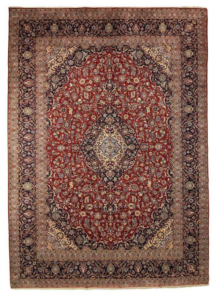 Orientteppich Perserteppich Keshan 421 x 301 cm, Borento, rechteckig, Höhe: 10 mm, Handgeknüpft von Borento