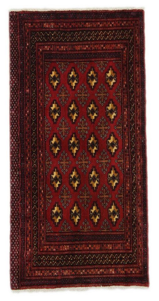 Orientteppich Perserteppich Turkman 128 x 64 cm, Borento, rechteckig, Handgeknüpft von Borento