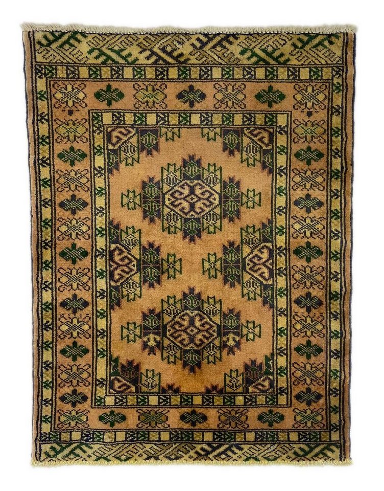 Orientteppich Perserteppich Turkman 90 x 67 cm, Borento, rechteckig, Handgeknüpft von Borento