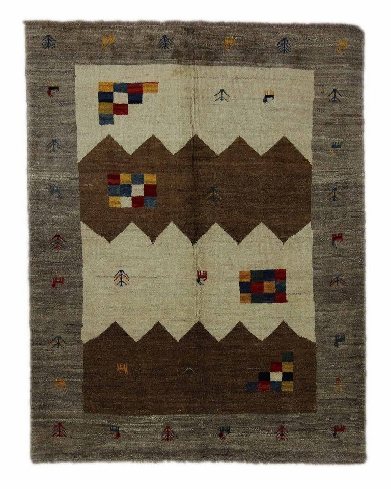 Teppich Perserteppich Gabbeh 190 x 148 cm, Borento, rechteckig, Handgeknüpft von Borento