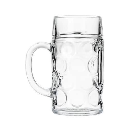 Borgonovo 1104000 Don 2pinte Gläser Glas für Bier mit Griff, 1 lt von Borgonovo