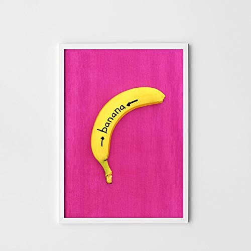 Hochwertiger Kunstdruck Poster Print – Banana - Künstler: Boris Draschoff - A4 - 210mm x 297mm Badezimmer Deko Bilder Wohnzimmer Poster & Kunstdrucke | Lieferung ohne Rahmen von Boris Draschoff