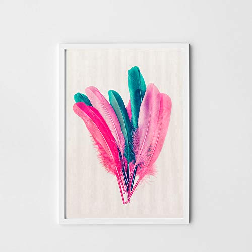 Hochwertiger Kunstdruck Poster Print – Feathers - Künstler: Boris Draschoff - A3 – 297mm x 420mm Badezimmer Deko Bilder Wohnzimmer Poster & Kunstdrucke | Lieferung ohne Rahmen von Boris Draschoff