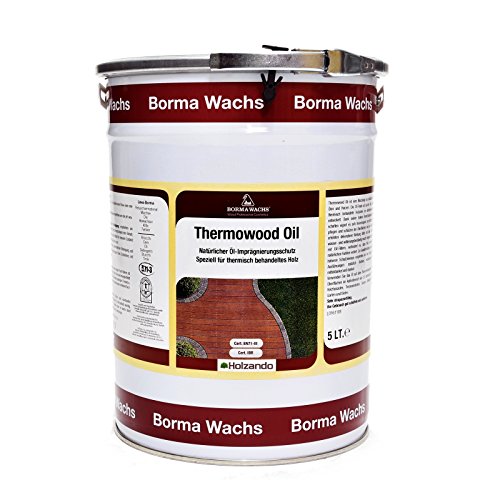 Borma Wachs 5 Liter Thermowood Natur Thermoholz Öl Holzöl (Hell - 53) von Borma Wachs