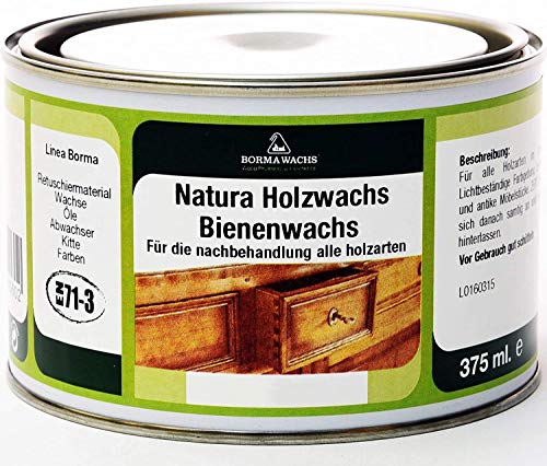 Natura Holzwachs Bienenwachs Möbelwachs Antikmöbel Wachs EN71-3 (Nussbaum antik - 14) von Borma Wachs