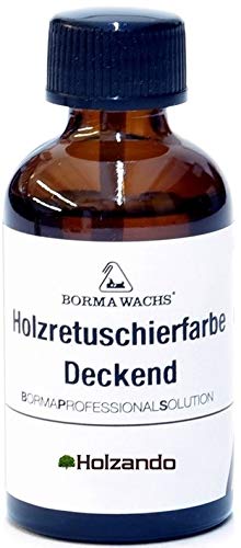 Touch-Up-Kratzer Retuscherfarbe deckend mit Pinsel (Mahagoni dunkel - 33) von Borma Wachs