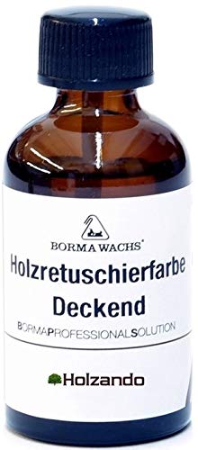 Touch-Up-Kratzer Retuscherfarbe deckend mit Pinsel (Nussbaum hell - 53) von Borma Wachs