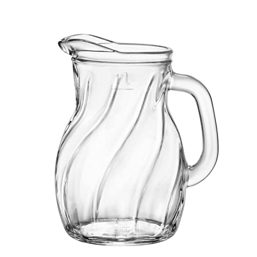 Bormioli Rocco Bistrot Twist Jug, Glass, Transparent, 1 Litre von Bormioli Rocco