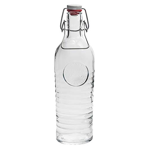 Bormioli Rocco 0035022 WERKSTATTFLASCHE MIT Verschluss 1 lt, Glas, Transparant, 31 x 8.5 x 8.5 cm von Bormioli Rocco