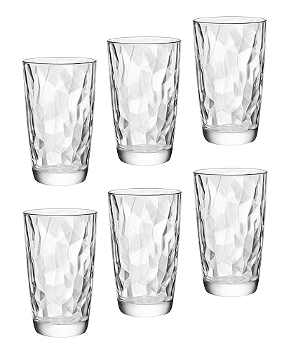 Bormioli Rocco 1333700 Set aus 6 Gläsern aus Glas Diamond Cool transparent cl47 Tischdekoration 473 ml Hell von Bormioli Rocco