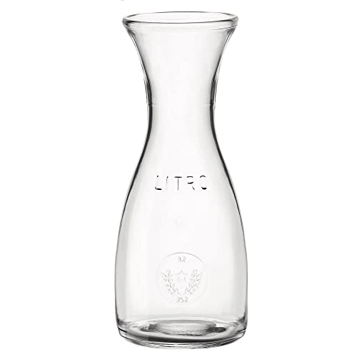 Bormioli Rocco 184179538 Misura Weinkaraffe, mit Füllstrich bei 1l, Glas, transparent, 1 Stück von Bormioli Rocco