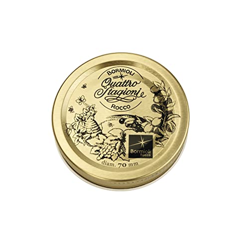 Bormioli Rocco - 2 Ersatzdeckel mit Twist-Off Verschluss | Motiv: "Quattro Stagioni" | TO: 70 mm Bormioli Rocco - 2 Ersatzdeckel mit Twist-Off Verschluss | Motiv: "Quattro Stagioni" | TO: 70 mm von Bormioli