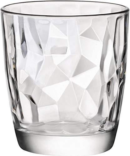 Bormioli Rocco 350200 Diamond Trasparente Trinkglas, Wasserglas, Saftglas, 305ml, Glas, transparent, 6 Stück von Bormioli Rocco