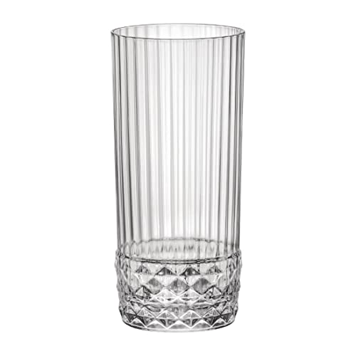 Bormioli Rocco 6 Stück America ‚20s Highball Gläser Set - Vintage Art Deco Cocktail Tumblers - 480ml von Cosecha Privada