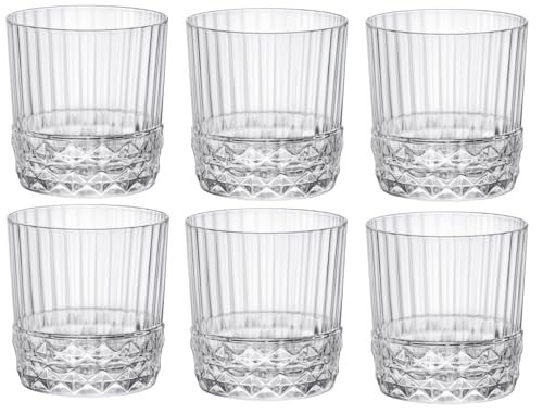 Bormioli Rocco 6 Stück America ‚20s Whiskygläser Set - Vintage Art Deco Scotch Whisky Tumblers - 380ml von Cosecha Privada