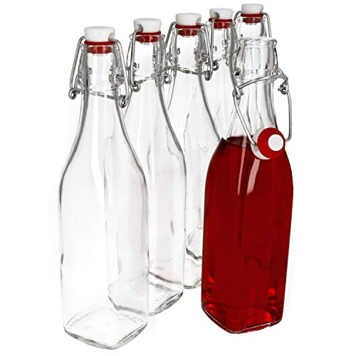 Bormioli Rocco 6er Set Glasflaschen Serie Swing mit Bügelverschluss 0,50 Liter von Bormioli Rocco