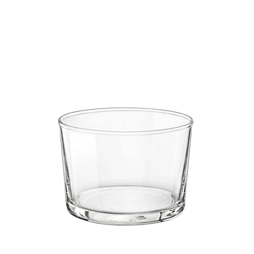 BORMIOLI ROCCO BODEGA - Set aus 12 Bechern aus gehärtetem Glas, Widerstandsfähiges Glas, Leicht, Spülmaschinenfest, Made in Italy, Geschirr, Fassungsvermögen 370 ml, Maße 9 cm x 8,5 cm - Transparent von Bormioli Rocco