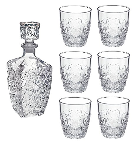 Bormioli Rocco Dedalo Glass Decanter 800 ml 6 Glasses 260 ml von Bormioli Rocco