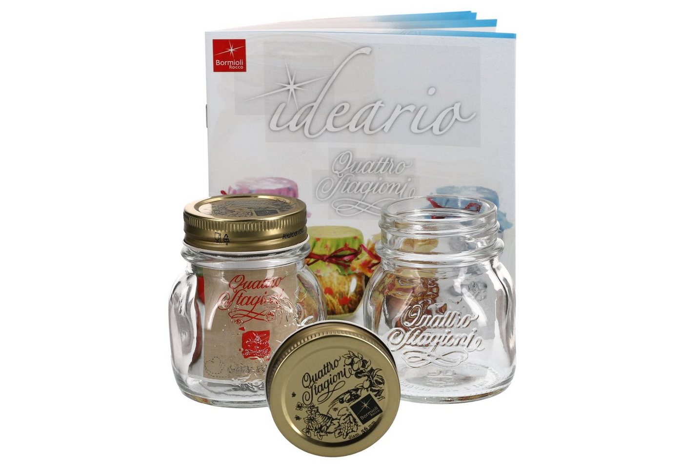 Bormioli Rocco Einmachglas 2er Set Einmachglas Original Quattro Stagioni 0,15L incl. Rezeptheft, Glas Bormioli Rocco Einmachglas 2er Set Einmachglas Original Quattro Stagioni 0,15L incl. Rezeptheft, Glas von Bormioli Rocco