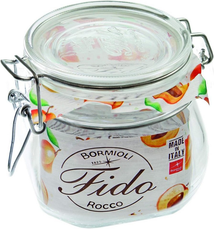 Bormioli Rocco Einmachglas Drahtbügelgläser Fido 560ml, 6 Gläser + Gummis von Bormioli Rocco