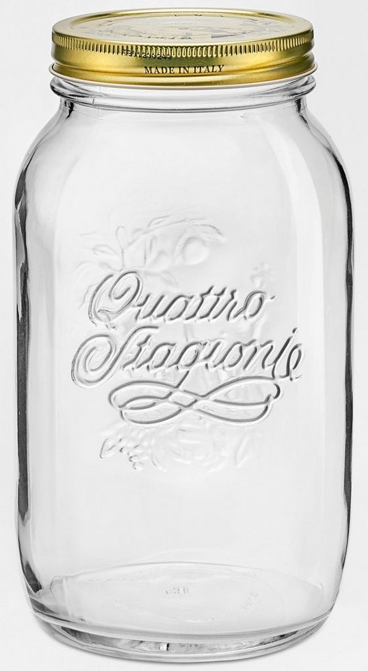 Bormioli Rocco Einmachglas Quattro Stagioni, Glas, (Set, 6-tlg., 6 Stück, 1,5l Fassungsvermögen), luftdicht verschließbar von Bormioli Rocco