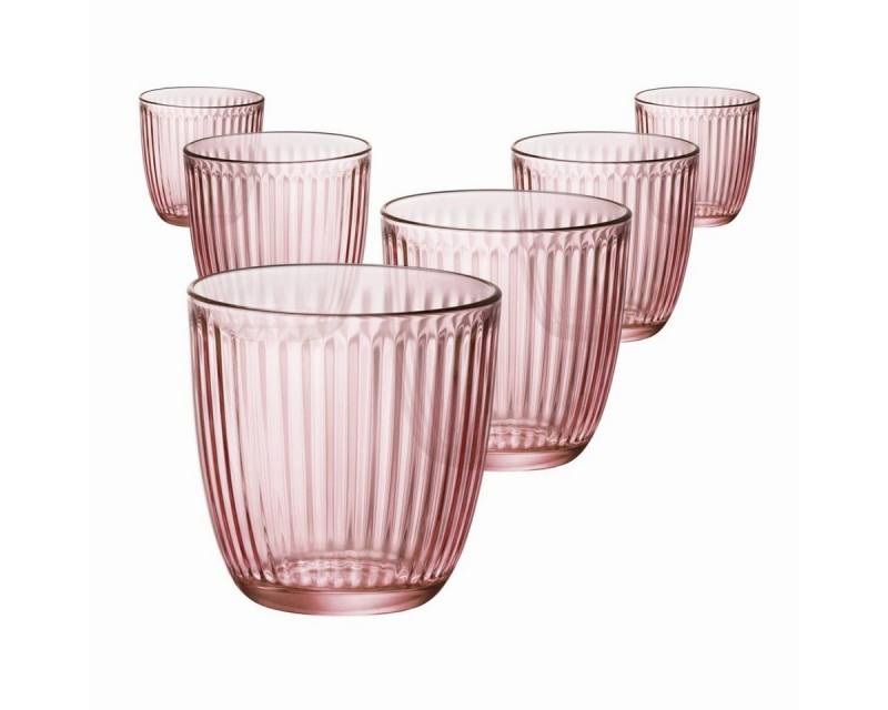Bormioli Rocco Glas 6er Set - Wasserglas Line Acqua 290 ml (Farbe: Rosa) von Bormioli Rocco