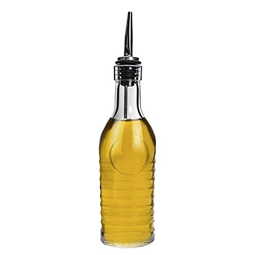 Bormioli Rocco Officina 1825 Olivenöl-/Essigflasche, Ausgießer aus Edelstahl, 268 ml von Bormioli Rocco