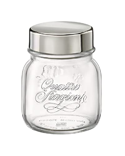 Bormioli Rocco Quattro Stagioni Glas mit Edelstahldeckel, 12 Stück, 142 ml, transparent von Bormioli Rocco