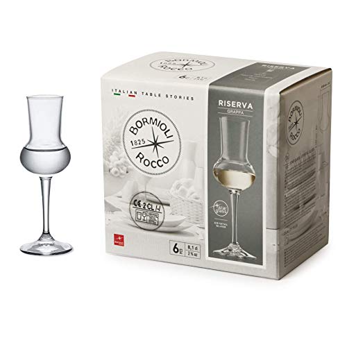Bormioli Rocco 166180 Riserva Grappakelch, 80ml, Glas, transparent, 6 Stück von Bormioli Rocco