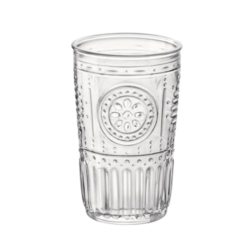 Bormioli Rocco Romantikglas, 475 Milliliter, Glas, transparent, Spülmaschinenfest, Wasserglas, für Cocktails / Wasser / Säfte / Softdrinks von Bormioli Rocco