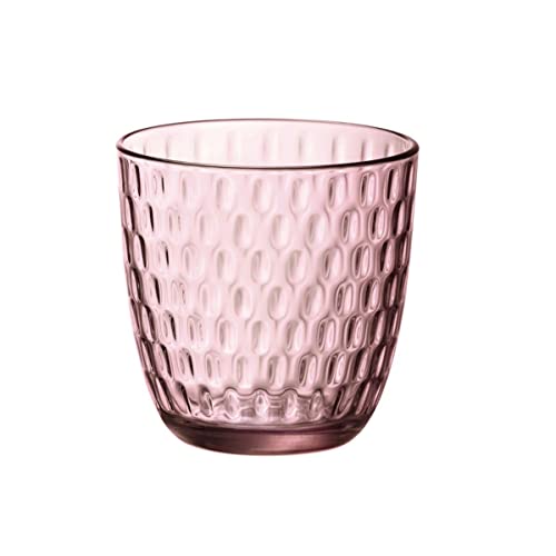 Bormioli Rocco Slot Set Becher, Pink, 6 Einheiten, Glas, Rosa, 6 Stück (1er Pack), 6 von Bormioli Rocco