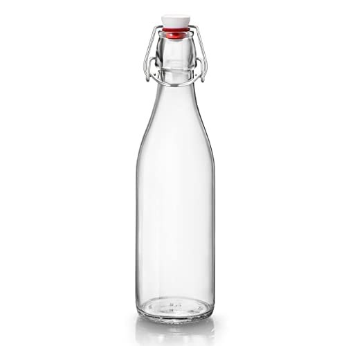 Rocco Bormioli Jar mit Kork Flasche 0,5 Liter, Glas, transparent, 6,5 x 6,5 x 10,5 cm von Bormioli Rocco