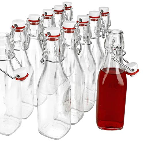Glasflasche Bügelverschlussflasche 0,25 Liter 12er Set von Bormioli Serie Swing von Bormioli Rocco