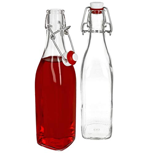 Bormioli Rocco 2er Set Glasflaschen Serie Swing mit Bügelverschluss 0,50 Liter von Bormioli Rocco