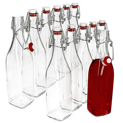 Bormioli Rocco 12er Set Glasflaschen Serie Swing mit Bügelverschluss 0,50 Liter von Bormioli Rocco