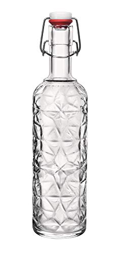 Bormioli Rocco 320268-MQD Glasflasche Orient, 1 l, transparent, 320268MQD121990, Durchsichtig von Bormioli Rocco