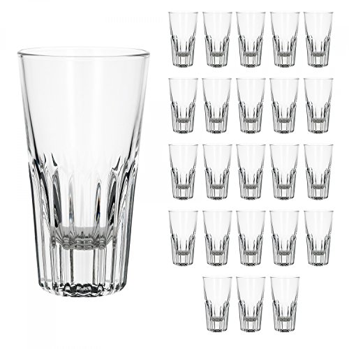 Bormioli 24er Set Rialtobecher Arosa 160 ml Likörgläser Whiskybecher kleines Longdrinkglas Glas kristallklar Gastronomie von Bormioli Rocco