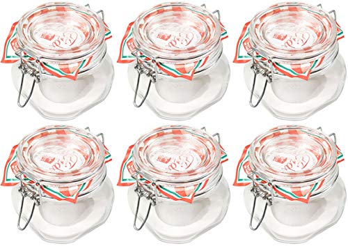 Bormioli 6er Set Fido Einmachglas mit Bügelverschluss Füllmenge 500ml 0,5L Einmachgläser Vorratsglas Vorratsdose Dessertglas Glas, 10FL30000227FL10 von Bormioli Rocco