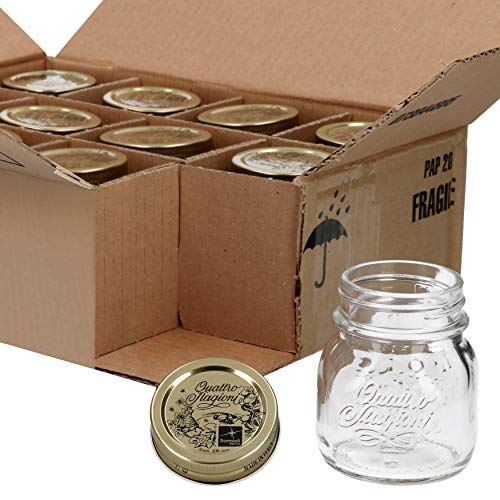 Bormioli Einmachgläser Quattro Stagioni 12 teilig | Füllmenge 150 ml | Durchmesser 6,8 cm | Gesamthöhe 8,8 cm | Perfekt für ANTIPASTI & CO zum Aufbewahren von Vorräten Bormioli Einmachgläser Quattro Stagioni 12 teilig | Füllmenge 150 ml | Durchmesser 6,8 cm | Gesamthöhe 8,8 cm | Perfekt für ANTIPASTI & CO zum Aufbewahren von Vorräten von Bormioli Rocco
