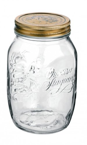 Einmachglas Schraubverschluss Quattro Stagioni verschiedene Größen und Formen, Größe:1.00 Liter von Bormioli Rocco