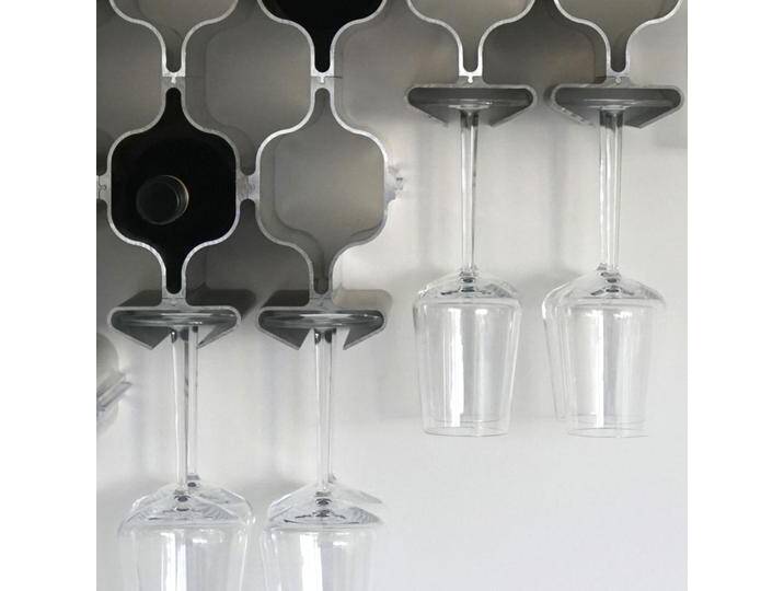 Born in Sweden Weinregal für 3 Flaschen 6 Gläser schwarz von Born-in-Sweden