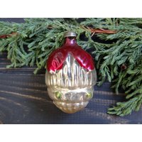 Vintage Eichel Weihnachten Glasschmuck Eiche Eichelhsvw Christbaumschmuck Winterurlaub Merkurglasnuss Hergestellt in Der Udssr 1960Er Jahre von BornInTheSoviet