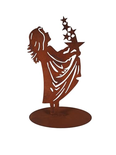 Bornhöft Edelrost Gartendeko, Mädchen mit Sternen auf Platte Garten Dekoration rostige Deko, Metall, Eisen, fängt Sterne EIN Wetterfest XXL Bornhöft Edelrost Gartendeko, Mädchen mit Sternen auf Platte Garten Dekoration rostige Deko, Metall, Eisen, fängt Sterne EIN Wetterfest XXL von Bornhöft