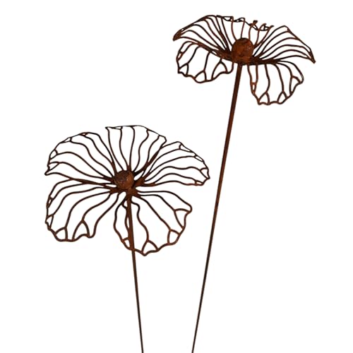 Bornhöft Gartenstecker Hibiskus, Edelrost Rostoptik Metall, 2er-Set, Gartendekoration, Blumenmotiv Bornhöft Gartenstecker Hibiskus, Edelrost Rostoptik Metall, 2er-Set, Gartendekoration, Blumenmotiv von Bornhöft
