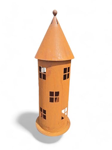 Edelrost Turm Haus auf Bodenplatte groß - Höhe 58 cm zum Dekorieren Gartendeko Rost Windlicht rostige Dekoration XXL Edelrost Turm Haus auf Bodenplatte groß - Höhe 58 cm zum Dekorieren Gartendeko Rost Windlicht rostige Dekoration XXL von Bornhöft