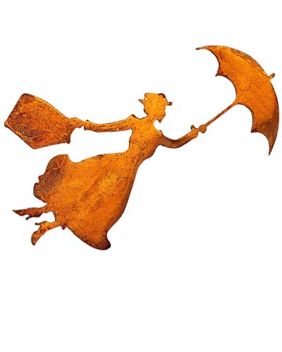 Bornhöft Mary Poppins Metall Rost Gartendeko Edelrost rostiger zum hängen (36cm) von Bornhöft